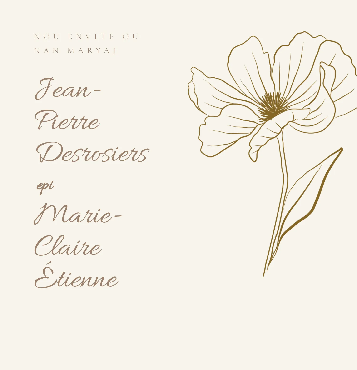 Minimal Taupe Floral